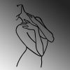 Stylish Black Metal Wall Accessory, 53x86 cm, 100% Metal