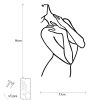 Stylish Black Metal Wall Accessory, 53x86 cm, 100% Metal