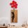 Decorative Wooden Wall Accessory, Walnut & Black, 70x62 cm