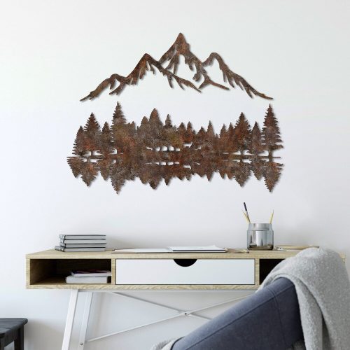 Hand-Painted Metal Wall Accessory, Antiquation, 51x70 cm