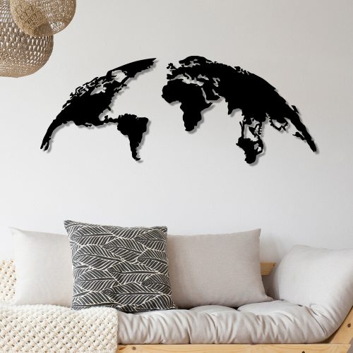 Elegant Black Metal Wall Decor, 150 x 59 cm, 100% Metal