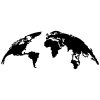 Elegant Black Metal Wall Decor, 150 x 59 cm, 100% Metal