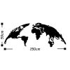 Elegant Black Metal Wall Decor, 150 x 59 cm, 100% Metal