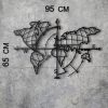 Elegant Black Metal Wall Accessory, 65 x 95 cm | 100% Metal, 2 mm Thick | Perfect for Home Decor
