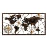 Hand-Painted Metal Wall Accessory, 120x60 cm, 100% Metal