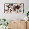 Hand-Painted Metal Wall Accessory, 120x60 cm, 100% Metal