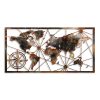 Hand-Painted Metal Wall Accessory, 120x60 cm, 100% Metal
