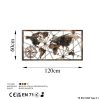 Hand-Painted Metal Wall Accessory, 120x60 cm, 100% Metal
