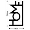 Black Metal Wall Decor, 28 x 50 cm, 100% Metal, Stylish