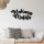 Black Metal Wall Decor - 70x35cm, Durable 1.5mm Thickness