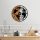 Elegant Wooden Wall Clock, 56 cm, Walnut & Black | Silent Mechanism, 100% Wood, Unique Texture