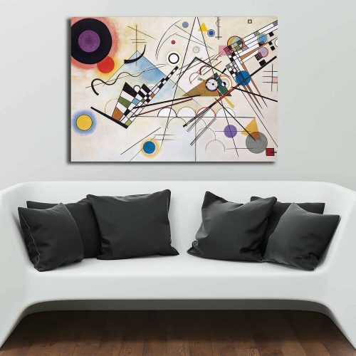 Vasili Kandinsky Canvas Painting, 70x100 cm, Wooden Frame