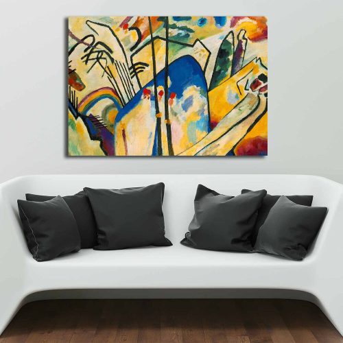Vasili Kandinsky Canvas Painting, 70x100 cm, Wooden Frame