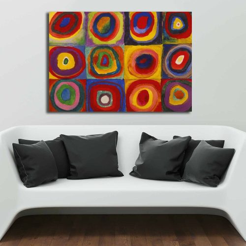 Vasili Kandinsky Canvas Painting, 70x100 cm, Wooden Frame