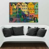 Vasili Kandinsky Canvas Painting, 70x100 cm, Wooden Frame
