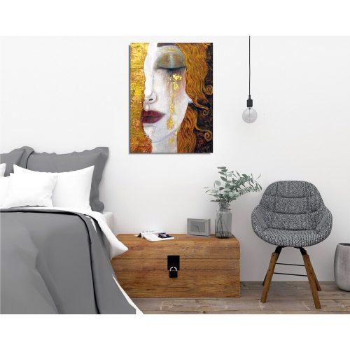 Golden Tears Canvas Art by Anne-Marie Zilberman, 30x40 cm