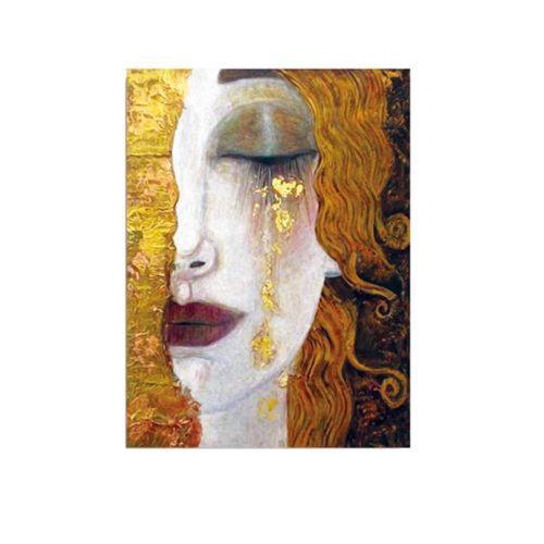Golden Tears Canvas Art by Anne-Marie Zilberman, 30x40 cm