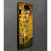 Gustav Klimt 'The Kiss' Canvas Painting, 30x80 cm | 100% Canvas, Wooden Frame, Elegant Home Decor