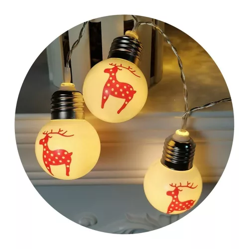 Modee Christmas LED String Lights Plastic Battery C1014 (10LED/1.35m/15cm) warm