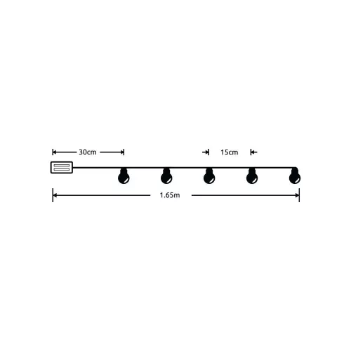 Modee Christmas LED String Lights Plastic Battery C1014 (10LED/1.35m/15cm) warm