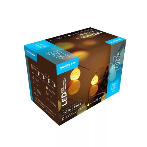 Modee Christmas LED String Light Plastic Battery C1015 (10LED/1.35m/15cm) warm