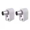 EMOS IEC connector slanted 2pcs/blister