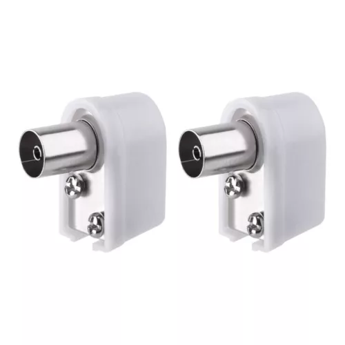 EMOS IEC connector slanted 2pcs/blister