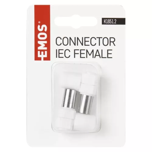 EMOS IEC connector slanted 2pcs/blister
