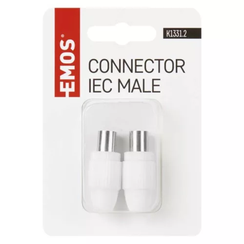 EMOS IEC connector straight A203R 2pcs/blister