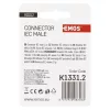 EMOS IEC connector straight A203R 2pcs/blister