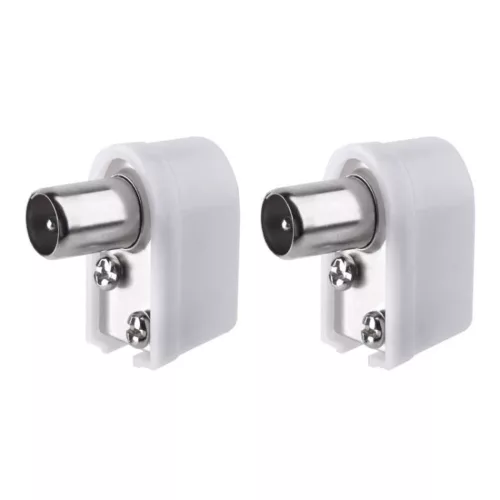 EMOS IEC connector slanted 2pcs/blister