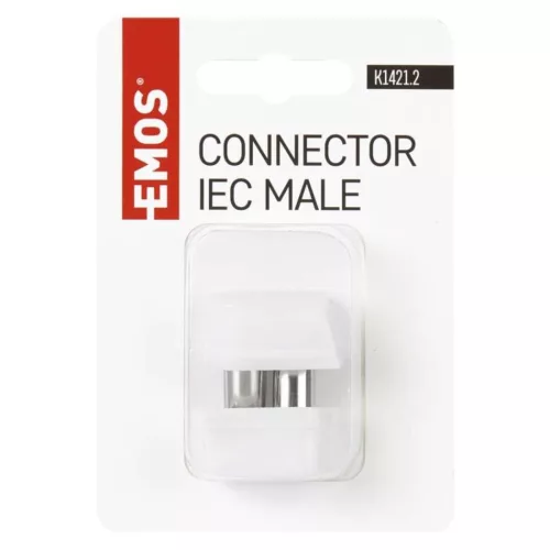 EMOS IEC connector slanted 2pcs/blister