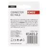 EMOS IEC connector slanted 2pcs/blister