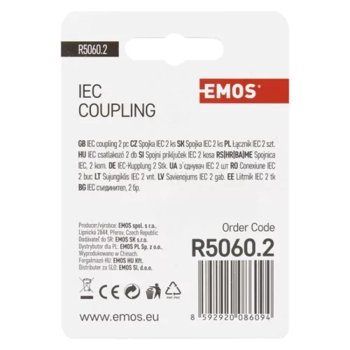 EMOS IEC connector connector 2pcs/blister
