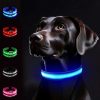 LED dog collar, adjustable, battery-operated, waterproof, 30cm, S, blue