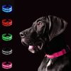 LED dog collar, adjustable, battery-operated, waterproof, 40cm, L, pink