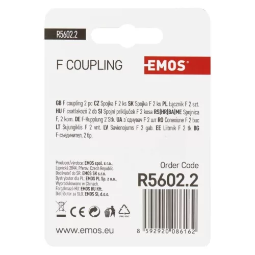 EMOS F connector 2pcs/blister
