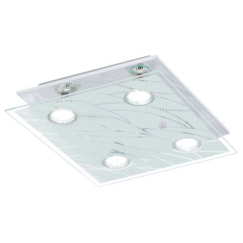 EGLO , 13674 , FARELLA , mennyezeti lámpa , GU10 , 4X3W , IP20 , fehér, átlátszó