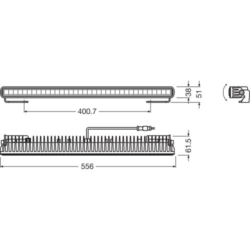 OSRAM Lightbar SX500-SP,   Additional high beam application, LEDDL107 SP