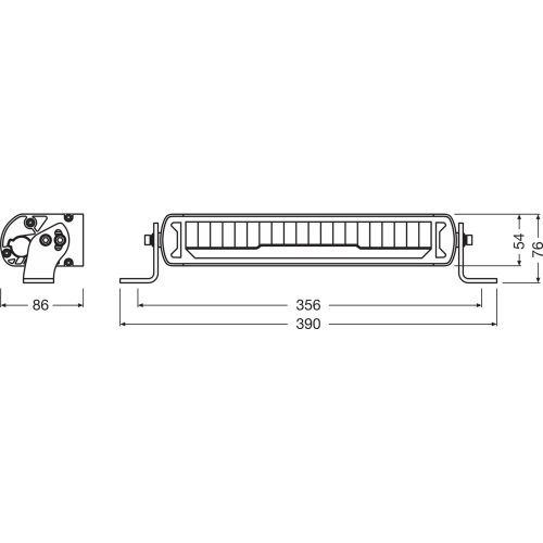 OSRAM Lightbar MX250-CB,   Additional high beam and position light, 12/24 V, 6000 K