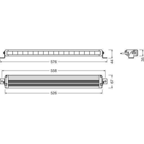 OSRAM Lightbar VX500-SP,   Additional high beam application, 12/24 V, 6000 K