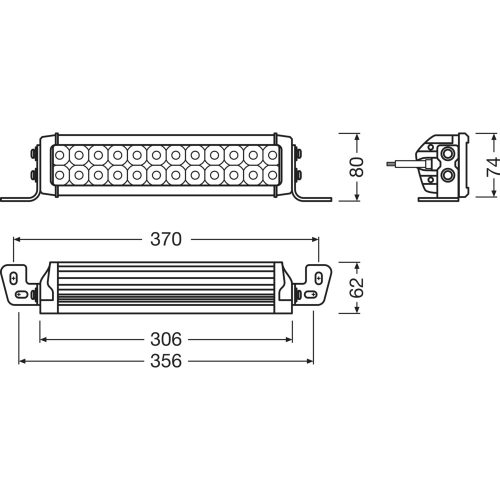 OSRAM Lightbar VX250-CB,   Additional high beam application, 12/24 V, 6000 K