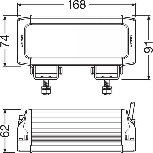 OSRAM Lightbar VX180-SP DR,   Driving Light - Additional high beam application, 6000 K