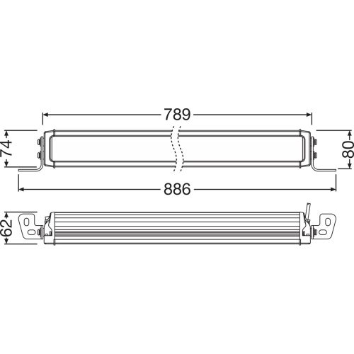 OSRAM Lightbar VX750-CB DR SM,   Driving Light - Additional high beam application - central single mount, 6000 K