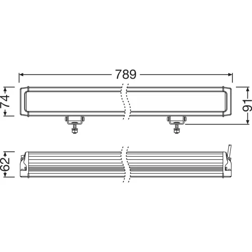 OSRAM Lightbar VX750-CB DR SM,   Driving Light - Additional high beam application - central single mount, 6000 K