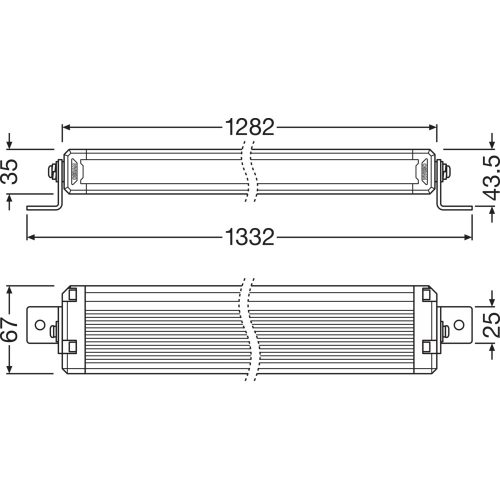 OSRAM Lightbar VX1250-CB SR SM,   Driving Light - Additional high beam application, 6000 K