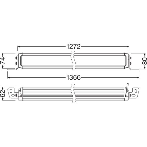 OSRAM Lightbar VX1250-CB DR SM,   Driving Light - Additional high beam application - central single mount, 6000 K
