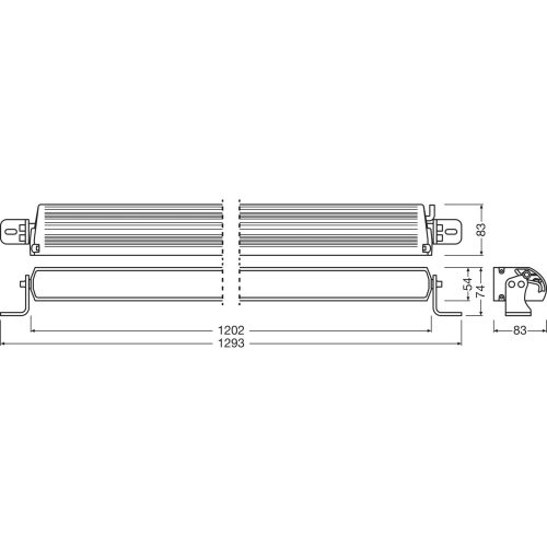 OSRAM Lightbar FX1250-CB SM GEN 2,   Driving Light - Additional high beam application - central single mount, 6000 K