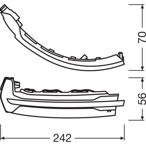OSRAM LEDriving DMI for Audi A3,   Side mirror indicator, 12.0 V, 2700 K