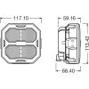 OSRAM Cube PX 2500 ULTRA WIDE,   Working light application, 12/24 V, 6000 K